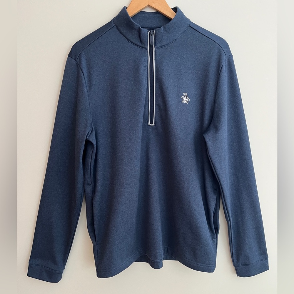 PENGUIN BY Munsingwear Quarter Zip Fleece Pullover Pockets Golf Activewear